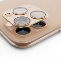Metallic Camera Cover with Tempered Glass for iPhone 12 pro max Gold